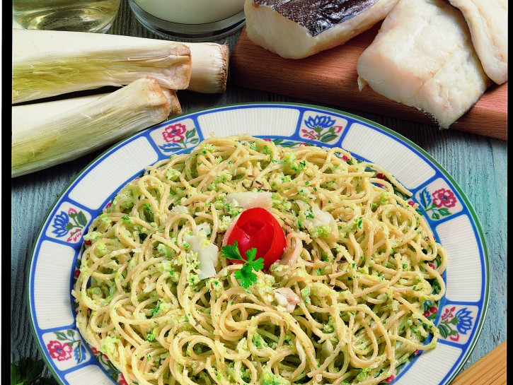 Spaghetti alla crema di baccalà