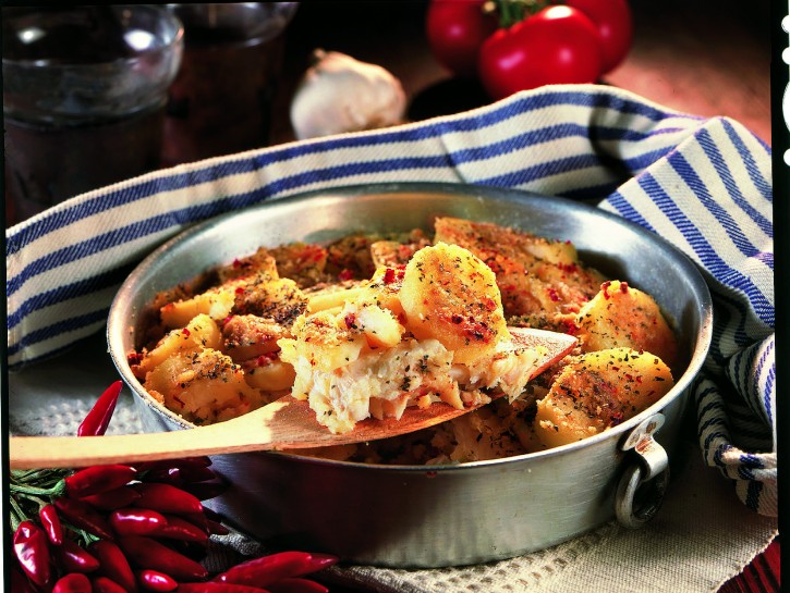Tortiera di patate e baccalà