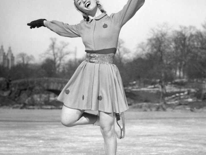 Woman ice skating_ Happiness