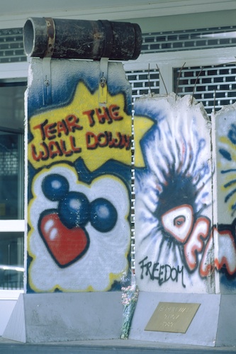 Graffiti on parts of the Berlin wall
