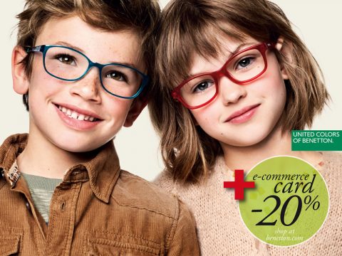 Comfort e colore negli occhiali per bambini firmati United Colors of Benetton