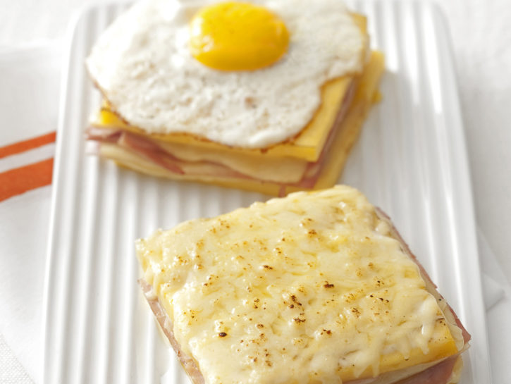 Croque madame e croque monsieur di polenta