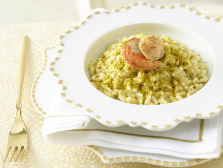 Risotto pistacchi e capesante