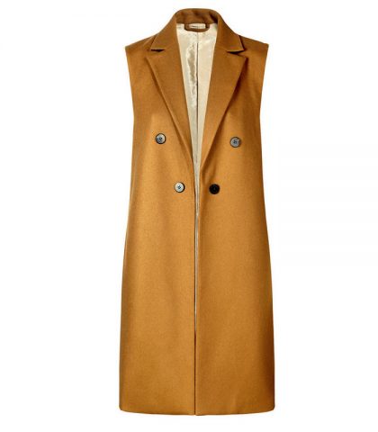 Gilet Senza Maniche in Pelliccia Sintetica Reversibile