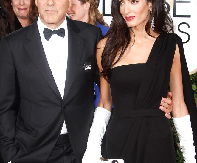 Amal, raffinata in Dior