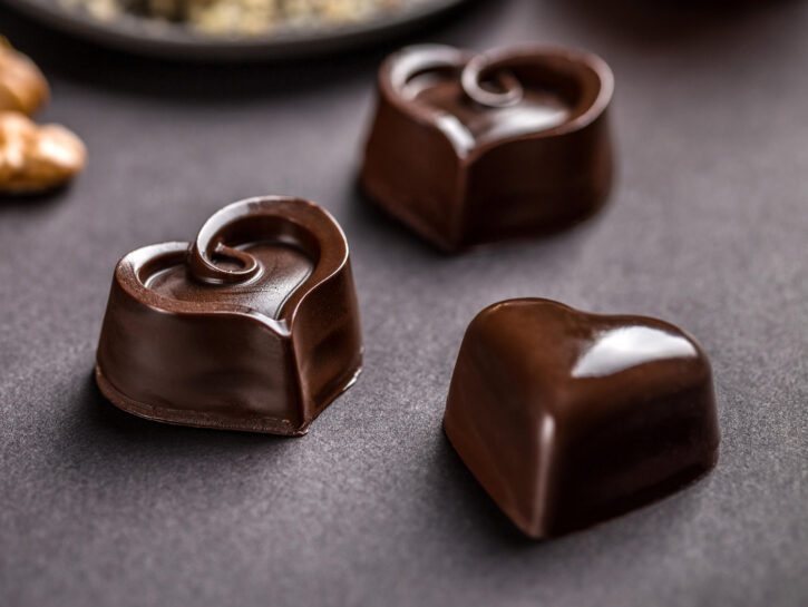 Cioccolatini a forma di cuore - Credits: Olycom