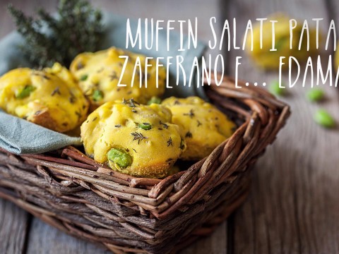 Muffin salati patate, zafferano e... edamame!