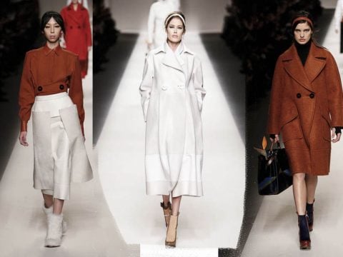 Fendi: bianco rosso e arancio