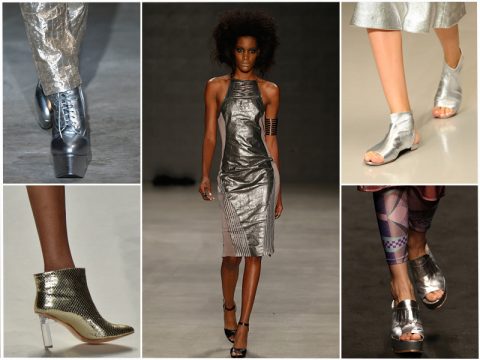 Scarpe argento per la primavera estate 2015