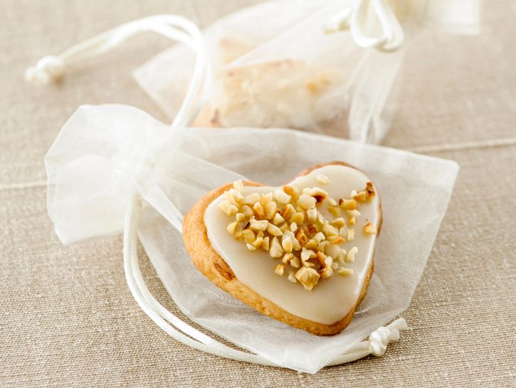 Biscotti a forma di cuore glassati