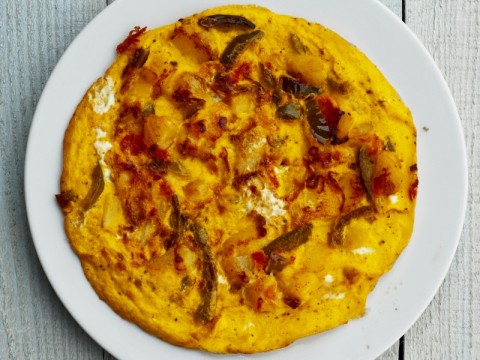Frittata di funghi e mozzarella
