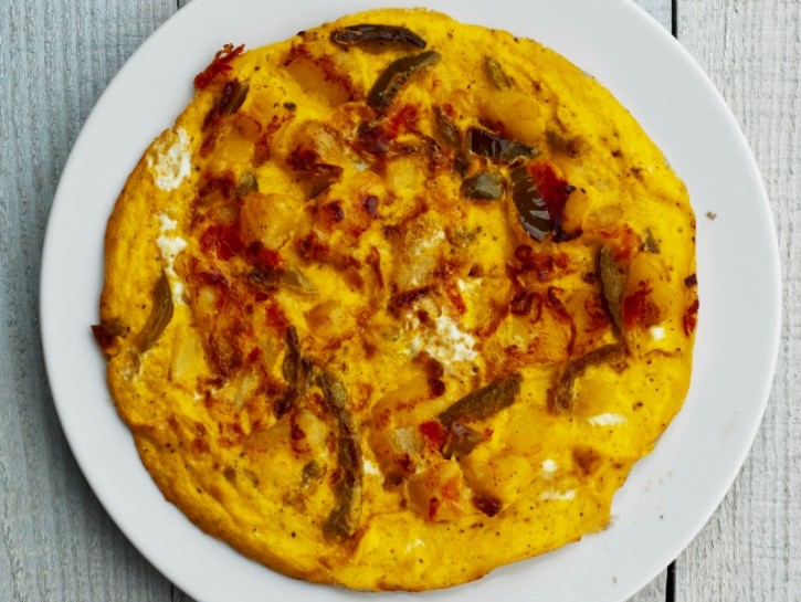 Frittata di funghi e mozzarella