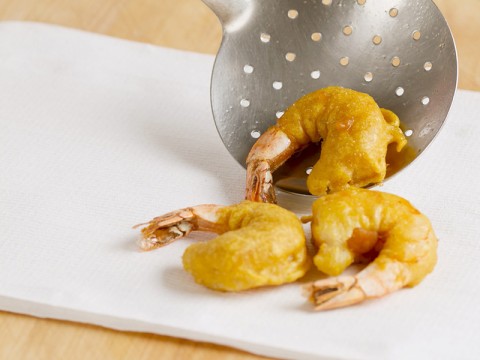 La ricetta dei gamberi in tempura