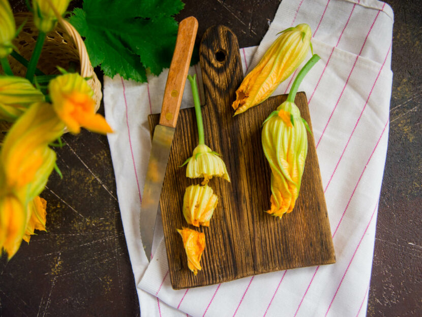 fiori di zucca al forno