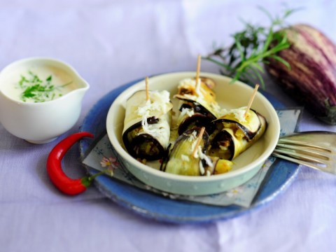 Involtini di melanzane e ceci