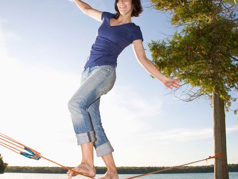 Slacklining: lo sport dell'estate