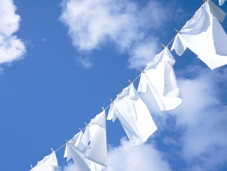 Step 2: non stendere alla luce diretta del sole