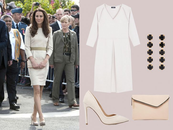 Kate Middleton in total look color cipria