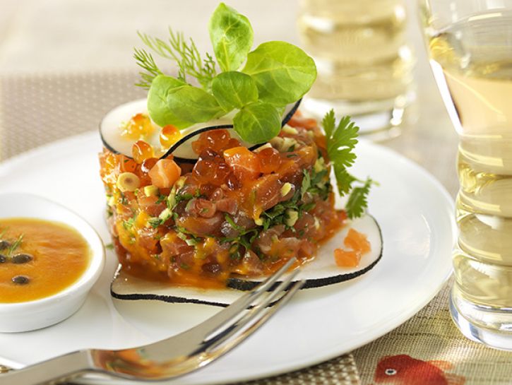 La tartare con la papaya
