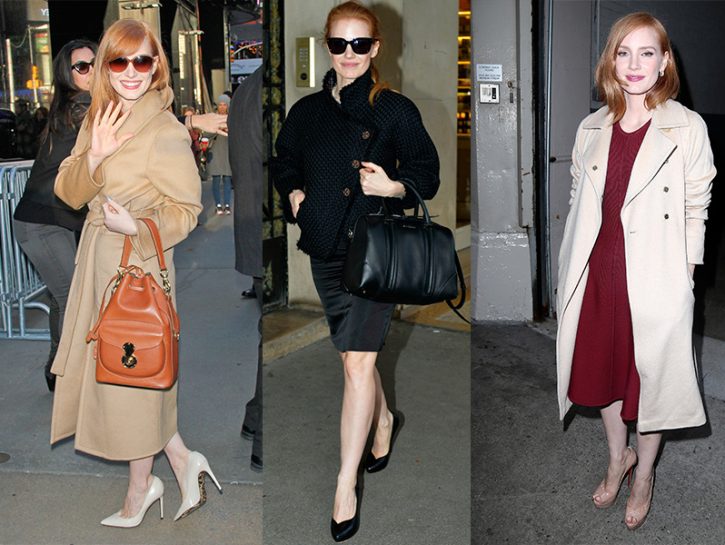 Jessica Chastain: 3 look stilosi tutti da copiare!