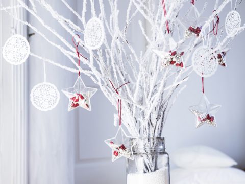 Bianco Natale: decorazioni total white