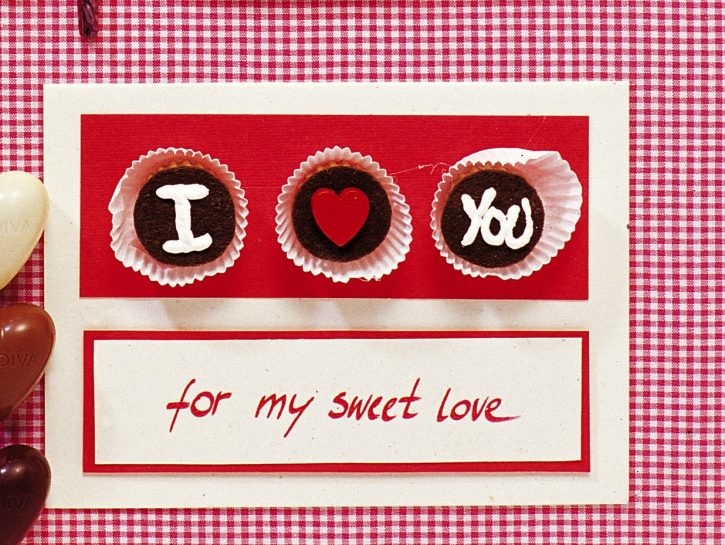 Tovaglietta per San Valentino o biglietti d'auguri?