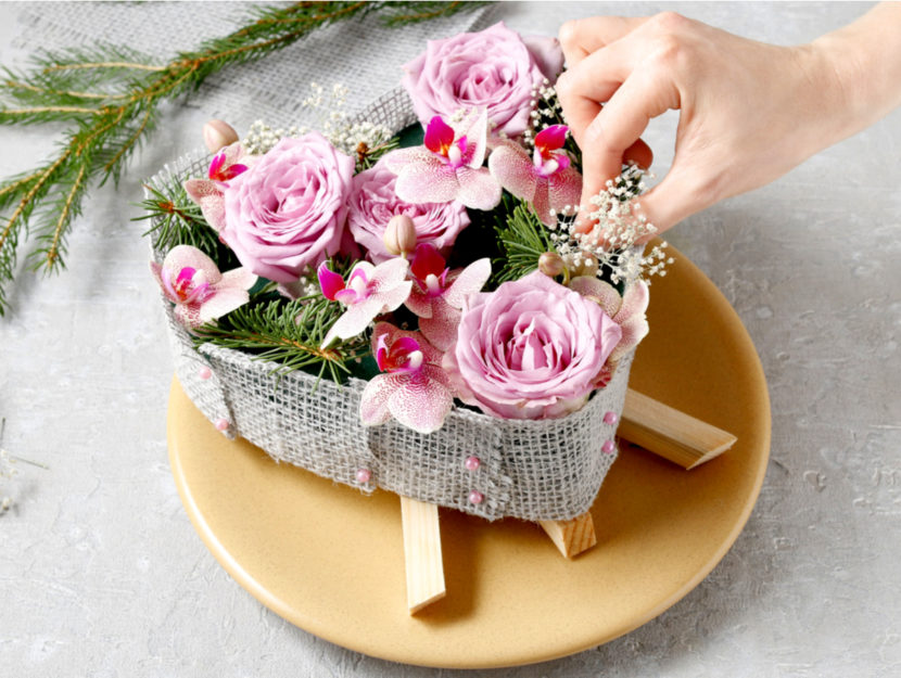 centrotavola di fiori san valentino