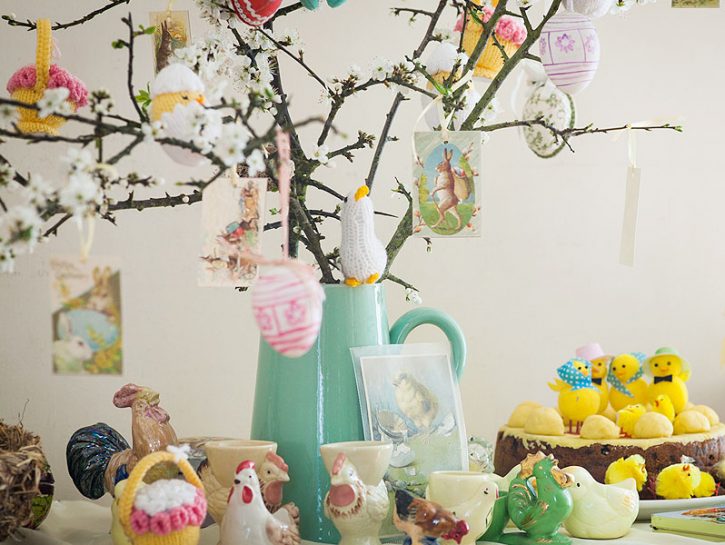 L'albero di Pasqua con i pulcini