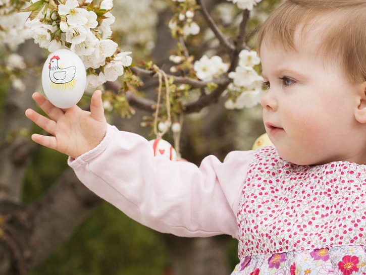 Uova di Pasqua decorate dai bambini
