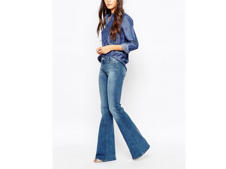 Jeans Elasticizzati Bootcut Per Bambine E Ragazze - Cotone, Vestibilità Slim, Fondo A Zampa - Foto 2