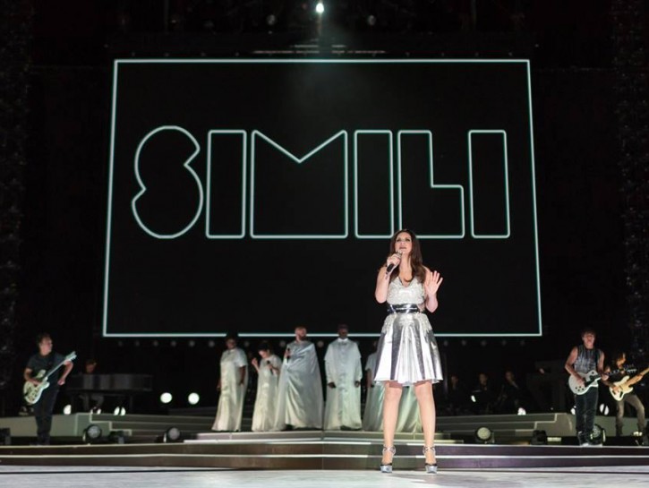Laura Pausini mentre prova il tour 2016 negli Stadi, a Imola