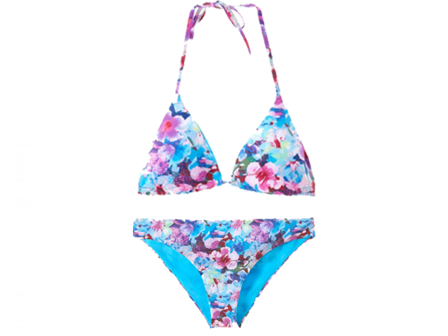 Costume donna Bikini fascia fantasia floreale effetto lucido | Riti Quality