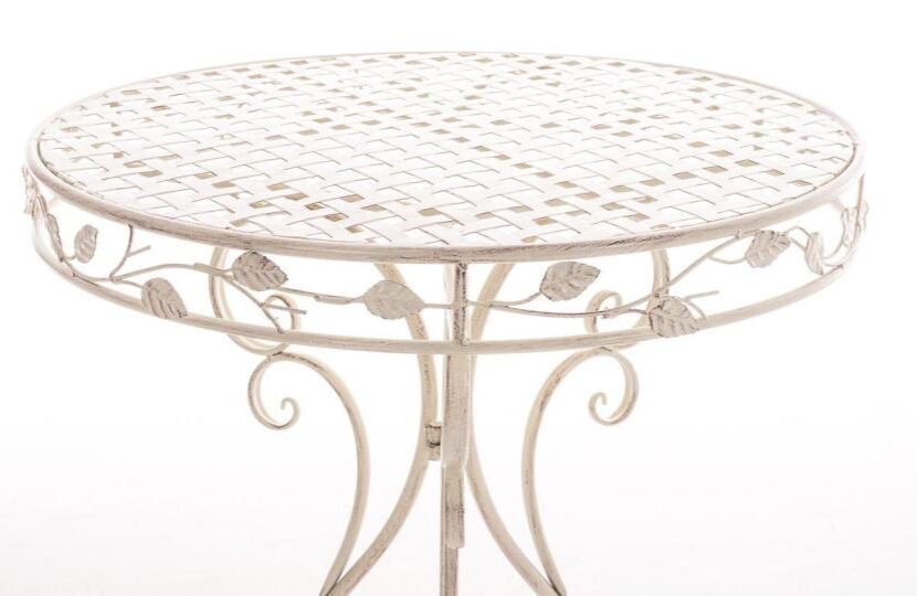 scaffale a Muro in Ferro battuto Bianco Etagere a 4 mensole Bagno Cucina Porta Piante Keyhome scaffale in Ferro in Stile Vintage Shabby Chic Altezza cm 165 