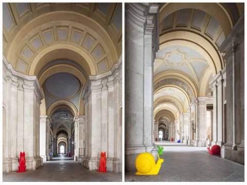 La Cracking Art invade con il suo zoo la Reggia di Caserta