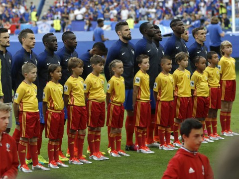 Alla finale degli Europei, con i calciatori più famosi