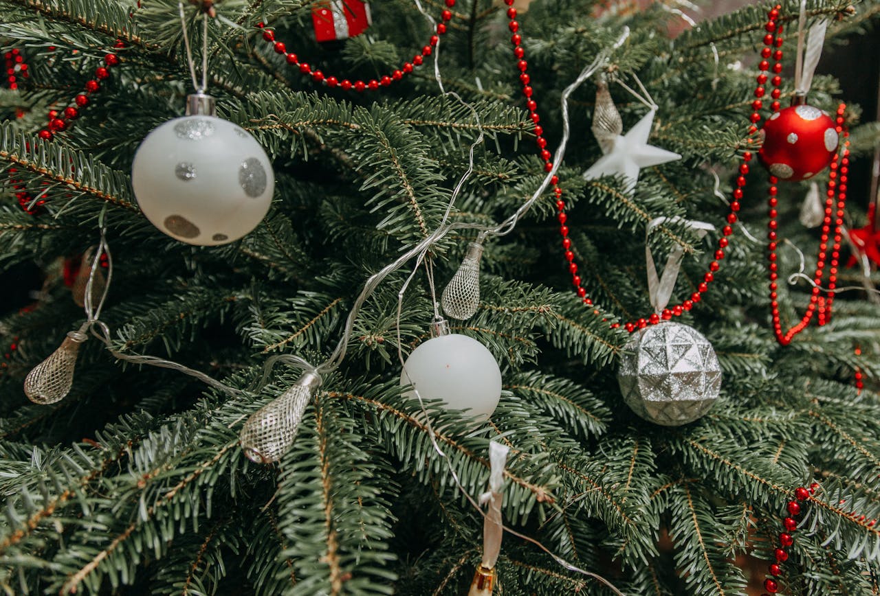 24 Palline Per Albero Di Natale | Diametro 6 Cm | Plastica | Colorate (Verde, Rosso, Argento, Blu...)