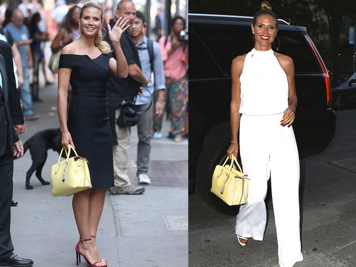 Una borsa, due look: copia la mise di Heidi Klum