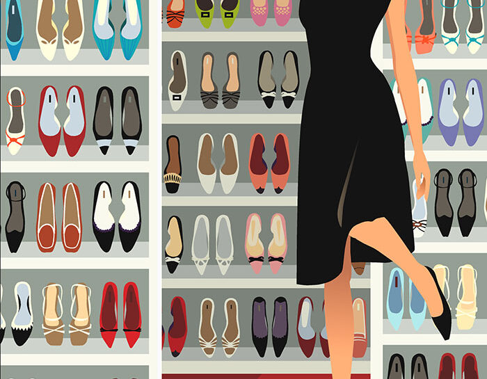 Riporre le scarpe a punta