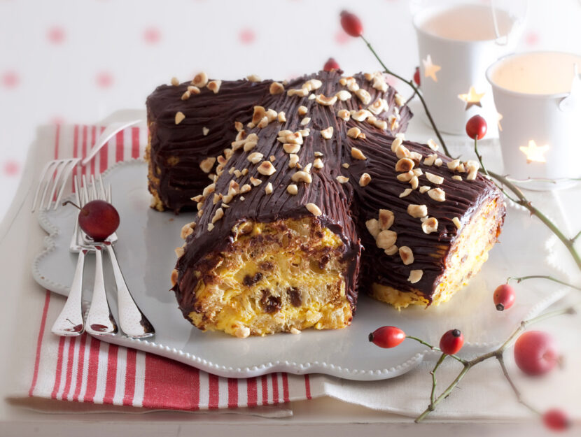 Tronco Di Natale.Ricetta Tronchetto Di Natale Facile Con Panettone Donna Moderna