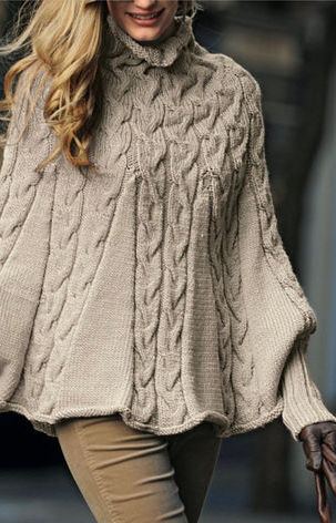 15 Schemi Per Il Poncho Ai Ferri Donna Moderna