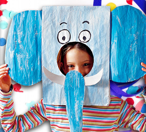 Maschera da elefante fai da te
