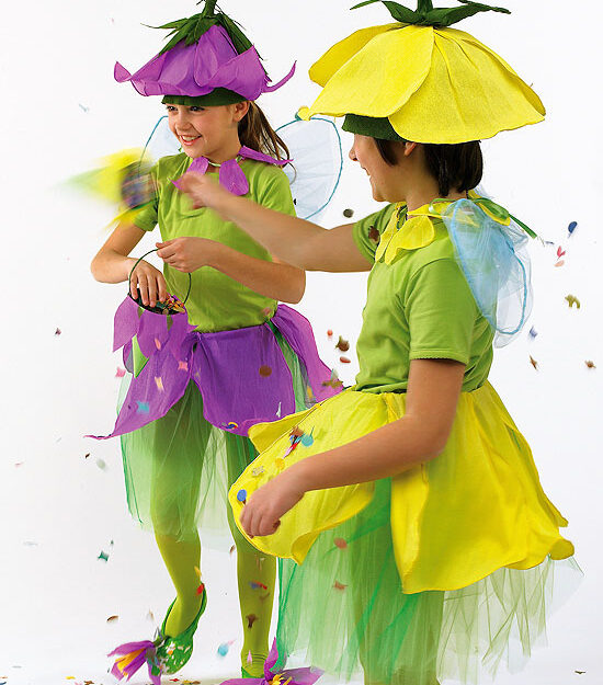 Costumi per Carnevale fai da te: bambine in fiore - Donna Moderna