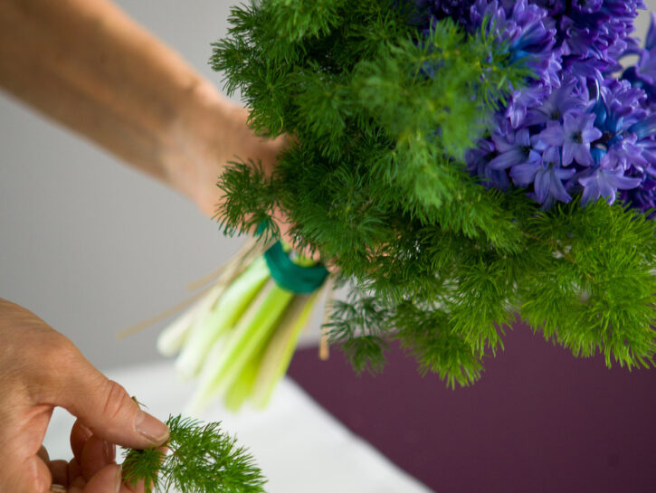 Segnaposto fai da te: bouquet di fiori
