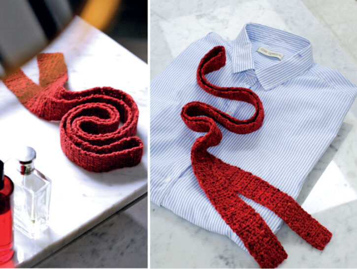 Come fare la cravatta tweed a uncinetto