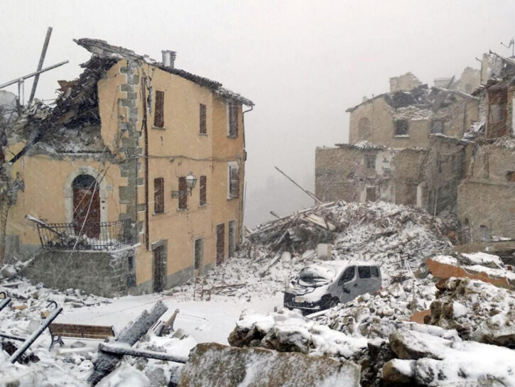 Terremoto: neve in zone Marche, anche a bassa quota