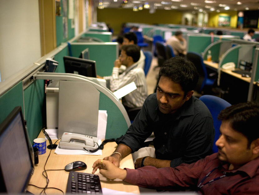 Un call center in India