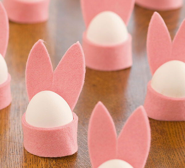 Il portauova di Pasqua in feltro