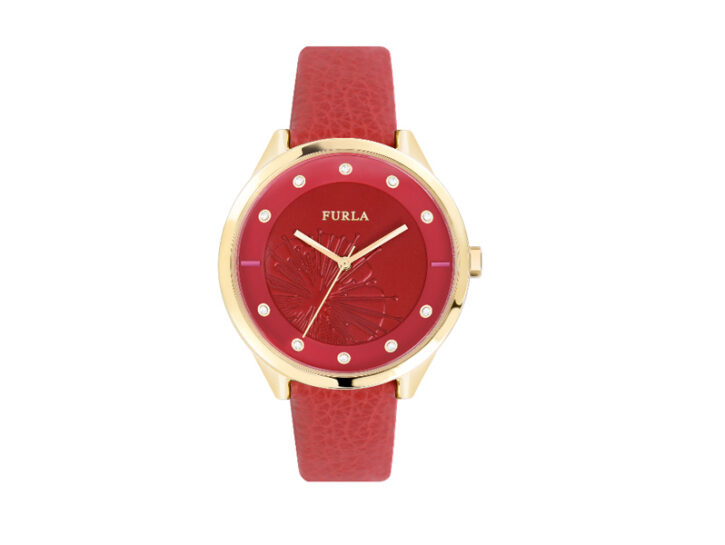 JewelryWe Orologio Analogico da Donna con Fiore: Orologio da Polso al Quarzo Cinturino in Pelle Fiore con Zirconi Brillanti Idee Regalo