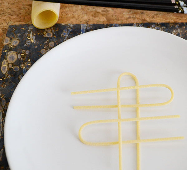 Segnaposto con la pasta