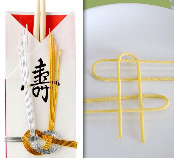 Spaghetti e cordicelle Mizuhiki